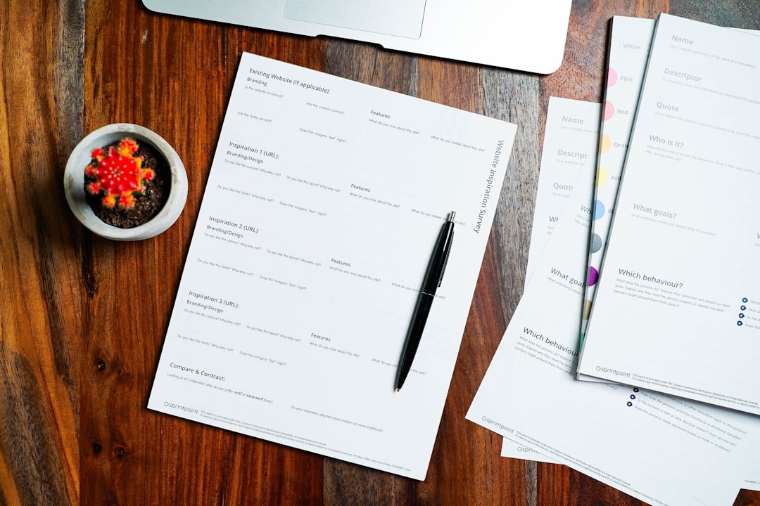 Documents and pen on a desk